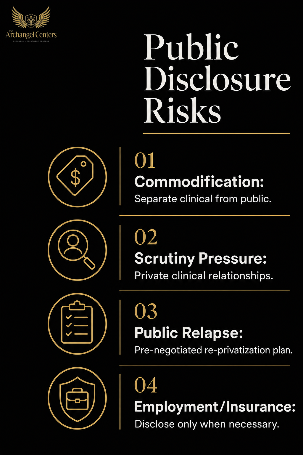 advocacy / celebrity recovery / risks of public disclosure